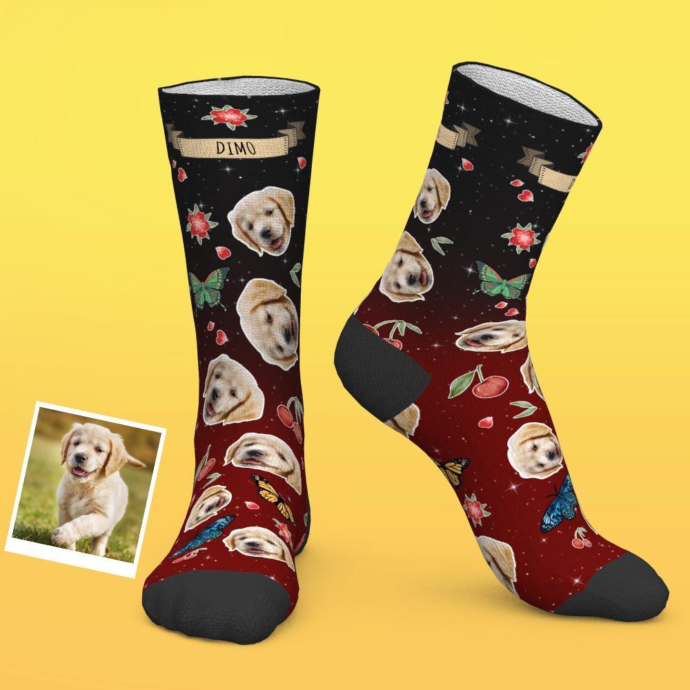 Custom Face Personalised Socks with Your Dog's Face Great Gift for Dog Lovers