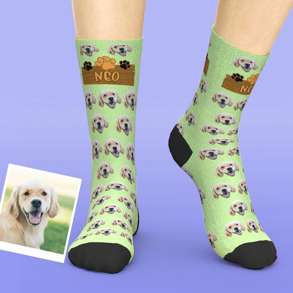 Custom Photo Socks With Photo Love Dog Personalized Novelty Socks