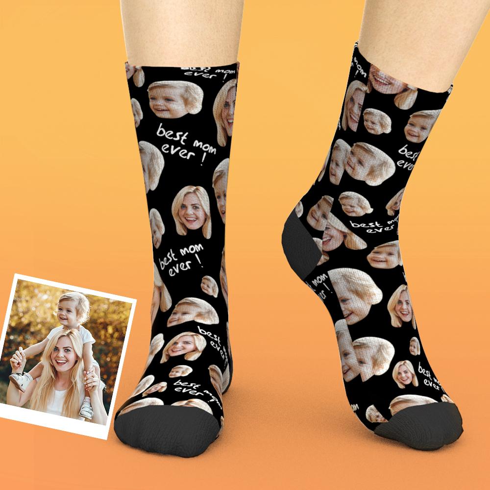 Custom Face Socks Gifts For Mother Best Mom Ever