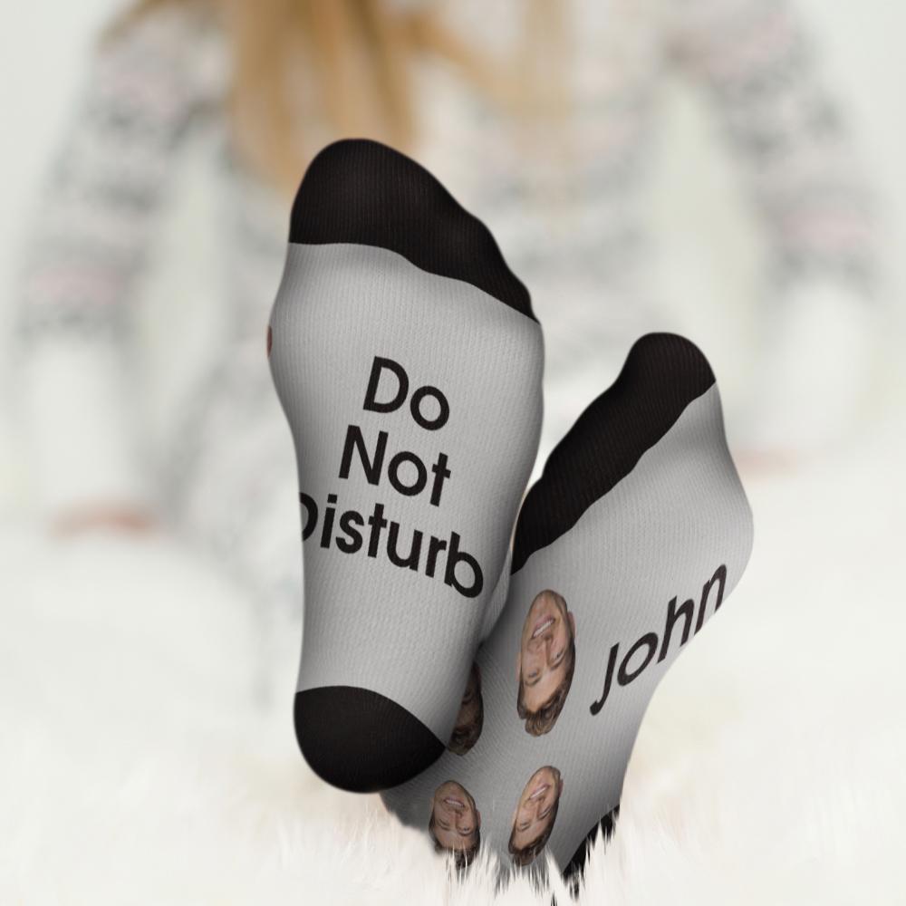 Custom Face Socks Add Pictures And Name Father's Day Gift - Do Not Disturb John