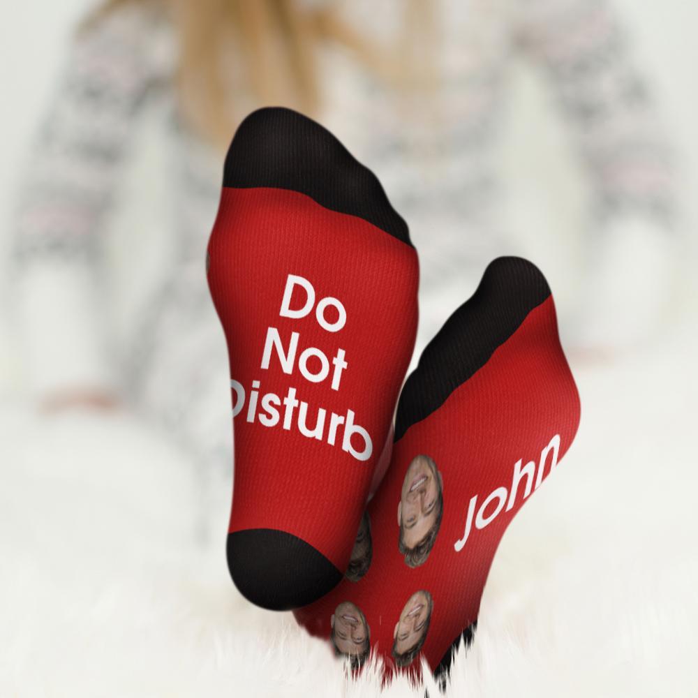 Custom Face Socks Add Pictures And Name Father's Day Gift - Do Not Disturb John