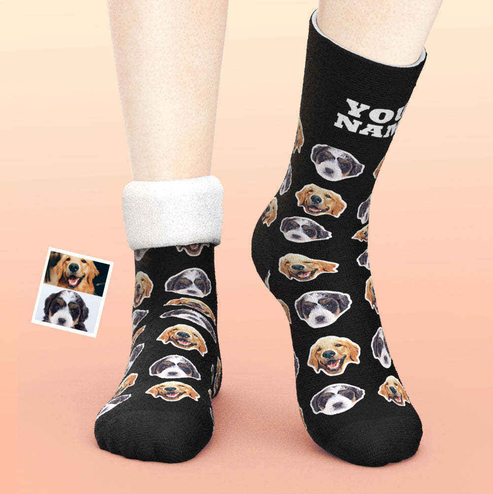 Custom Thick Socks Photo 3D Digital Printed Socks Autumn Winter Warm Socks Comic Style -