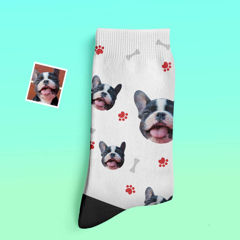 Custom Thick Socks Photo 3D Digital Printed Socks Autumn Winter Warm Socks Comfortable Dog Socks -