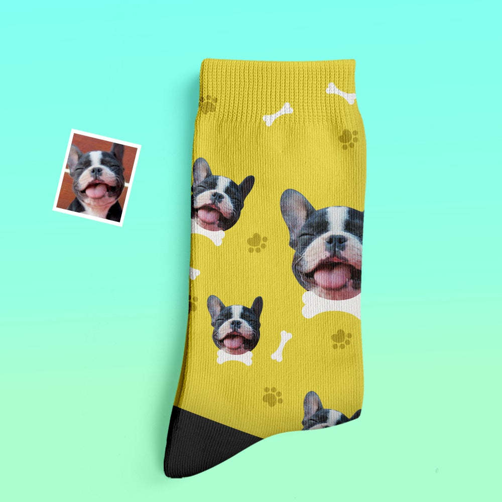 Custom Thick Socks Photo 3D Digital Printed Socks Autumn Winter Warm Socks Comfortable Dog Socks -