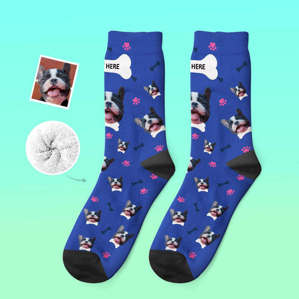Custom Thick Socks Photo 3D Digital Printed Socks Autumn Winter Warm Socks Comfortable Dog Socks -