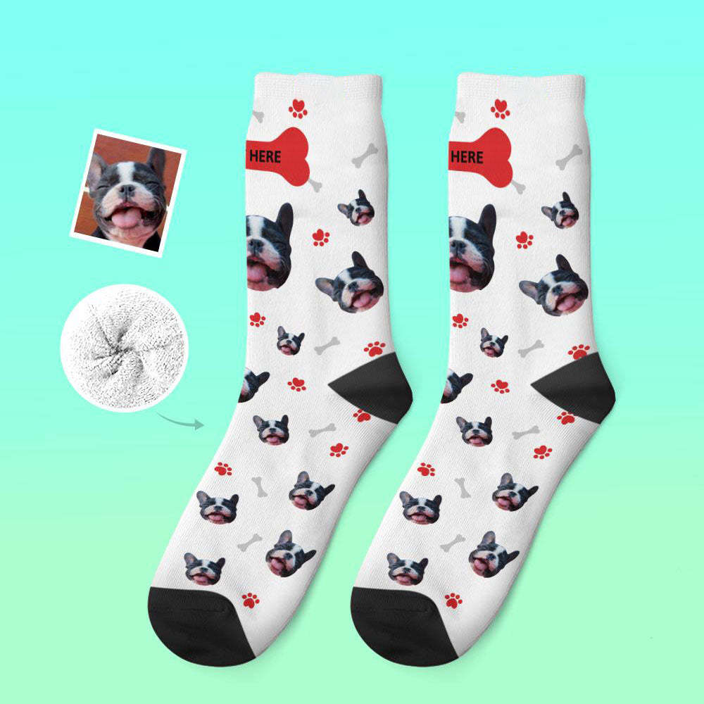 Custom Thick Socks Photo 3D Digital Printed Socks Autumn Winter Warm Socks Comfortable Dog Socks -