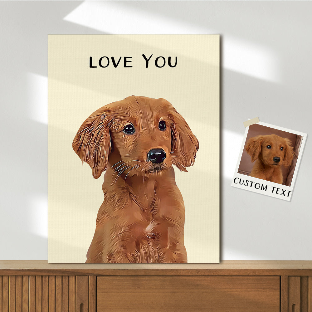 Custom Comic Style Dog Portrait Canvas Prints