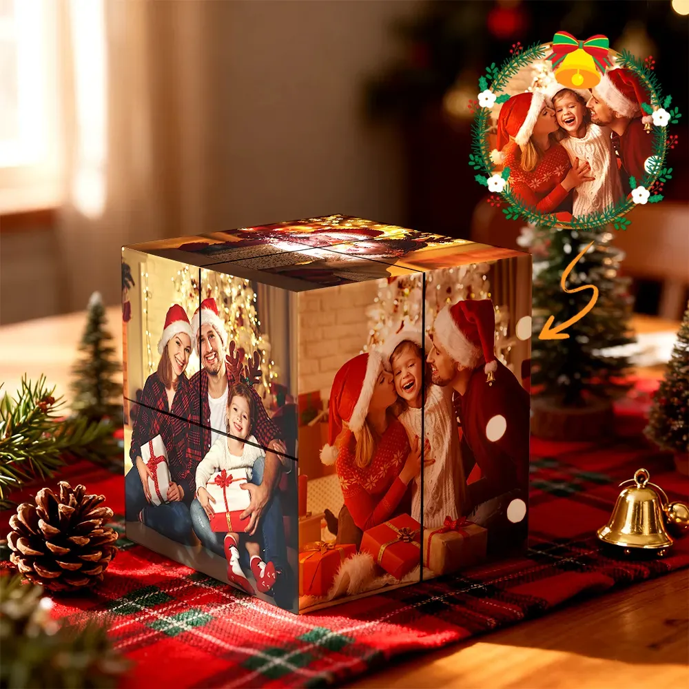 Custom Photo Cube Infinity  Folding Photo Cube Personalised Christmas Gifts