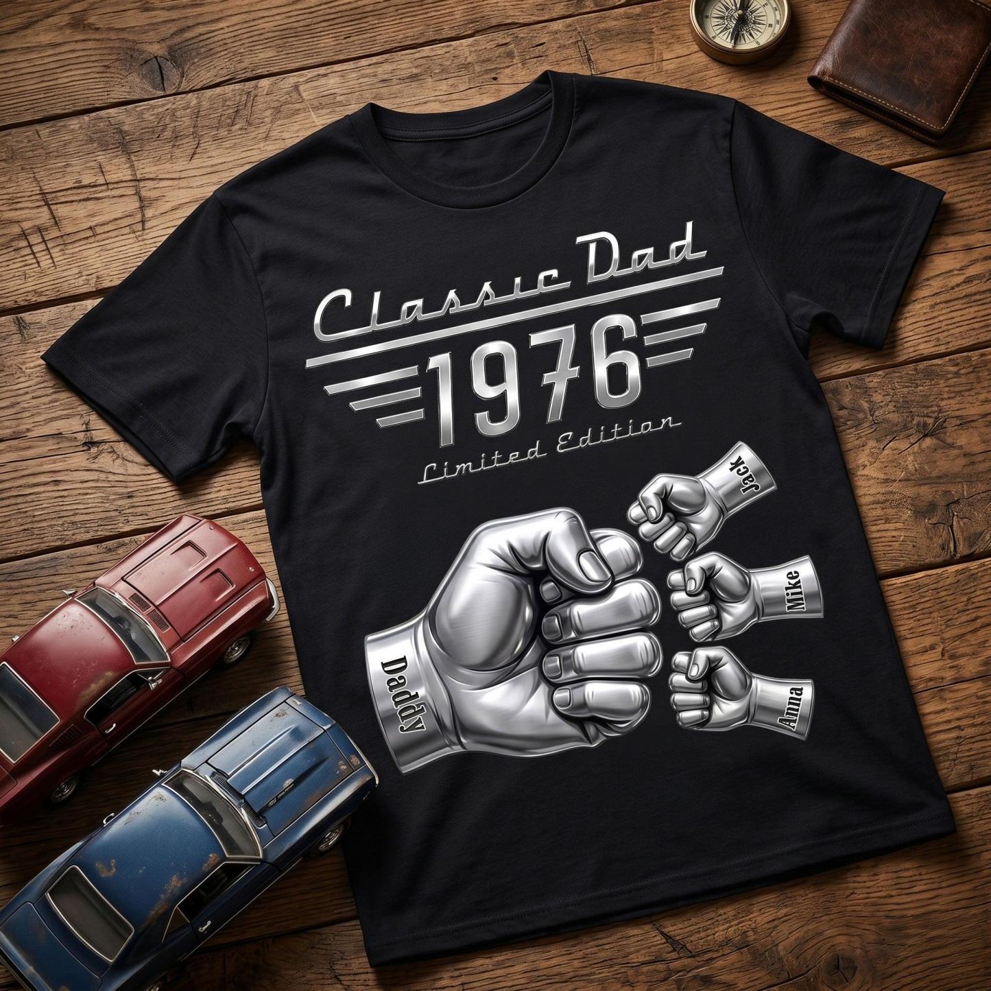 Classic Car Style Dad Shirt - Personalized Gifts For Dad - GetPhotoSocksUk