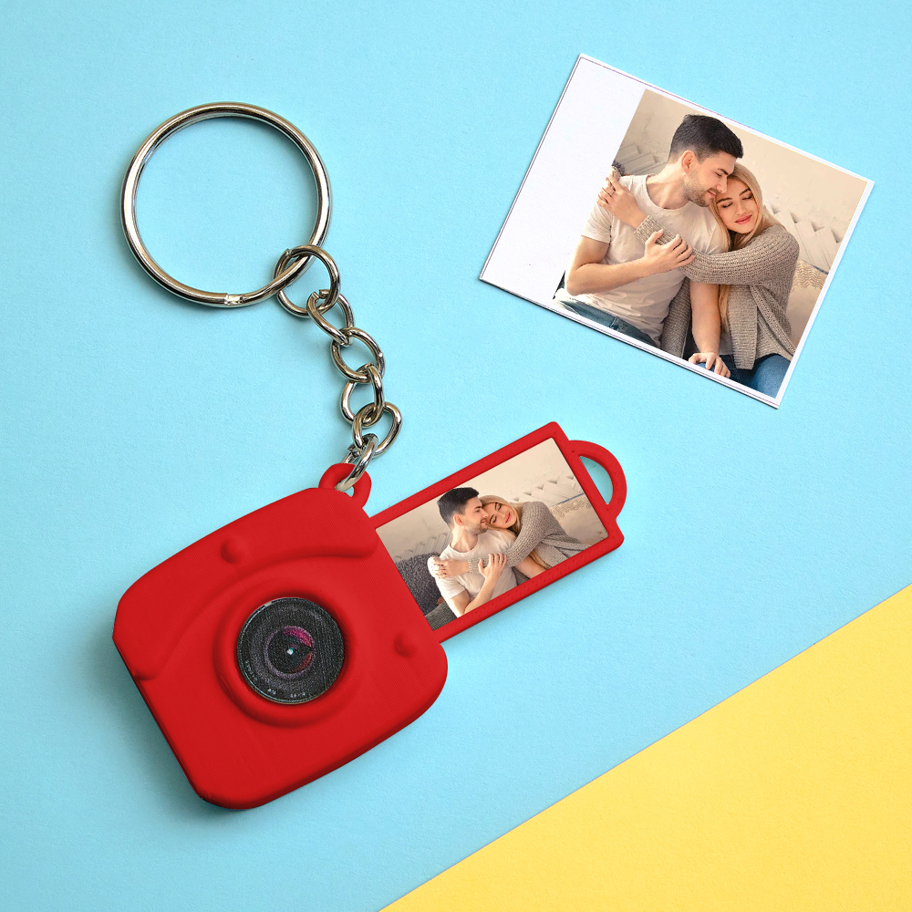 Custom Mini Camera Keychain with Photo  Personalized 3D Printed Acrylic and PLA Accessory Gift for Fashion Photography Lovers - GetPhotoSocksUk