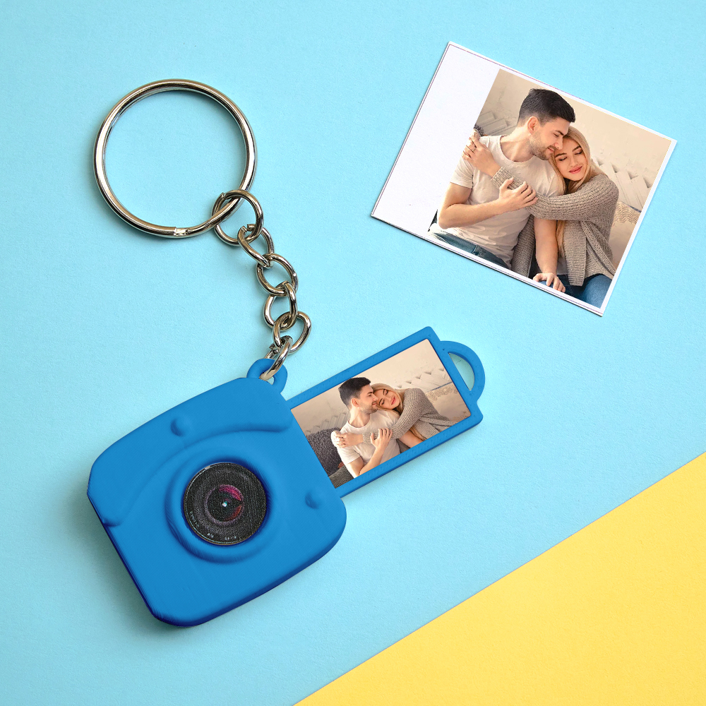 Custom Mini Camera Keychain with Photo  Personalized 3D Printed Acrylic and PLA Accessory Gift for Fashion Photography Lovers - GetPhotoSocksUk