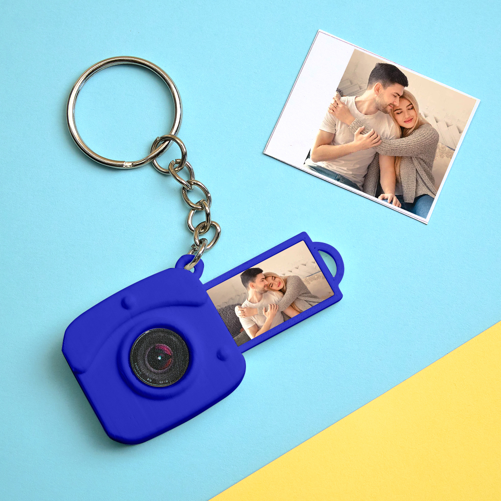 Custom Mini Camera Keychain with Photo  Personalized 3D Printed Acrylic and PLA Accessory Gift for Fashion Photography Lovers - GetPhotoSocksUk