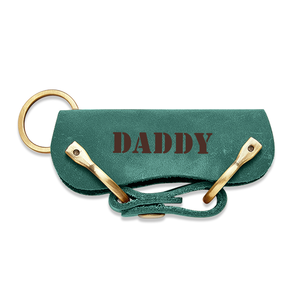Personalized LEATHER KEYCHAIN Holder Key Chain Car Accessories Keychain Groomsmen Gift for Him Dad Men Gift for Birthday Custom Engraved - GetPhotoSocksUk