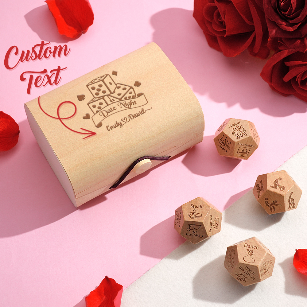Personalized Date Night Dice - Date Night Gifts, Date Night Ideas, Custom Anniversary Gifts, Gift for Couples