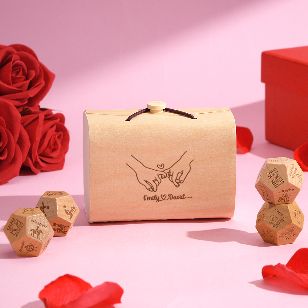 Personalized Date Night Dice - Date Night Gifts, Date Night Ideas, Custom Anniversary Gifts, Gift for Couples - GetPhotoSocksUk
