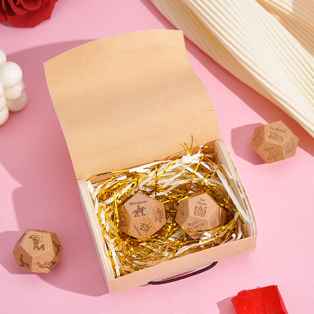 Personalized Date Night Dice - Date Night Gifts, Date Night Ideas, Custom Anniversary Gifts, Gift for Couples - GetPhotoSocksUk
