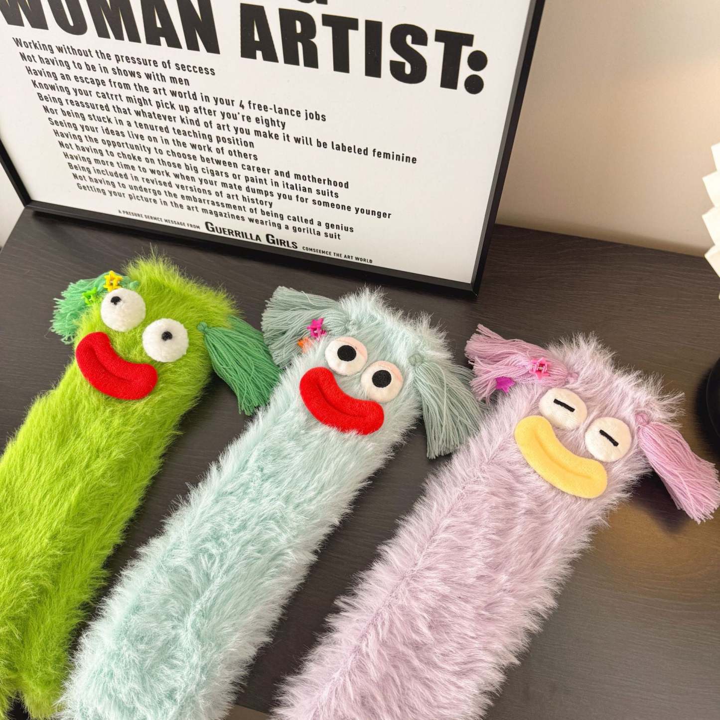 Ugly and Cute Plush Socks with Big Eyes Coral Fleece Home Winter Thickened Warm Socks -