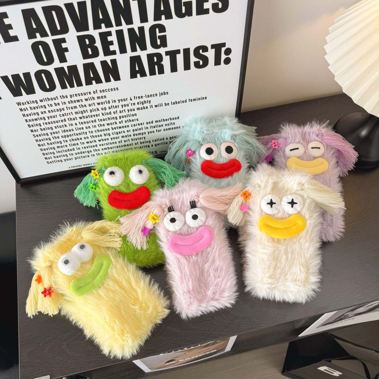 Ugly and Cute Plush Socks with Big Eyes Coral Fleece Home Winter Thickened Warm Socks -