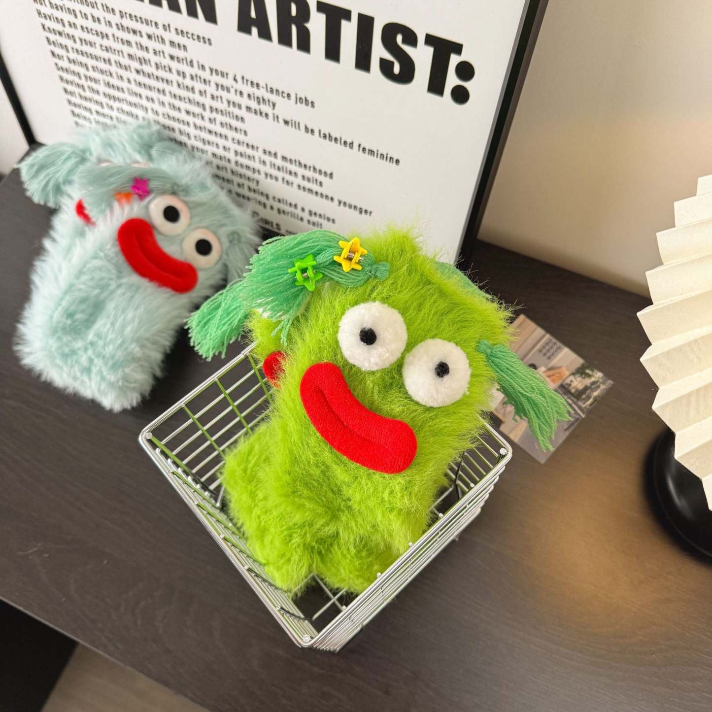 Ugly and Cute Plush Socks with Big Eyes Coral Fleece Home Winter Thickened Warm Socks -