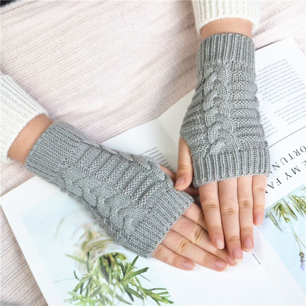 Winter Outdoor Riding Warm Short Bamboo Half Finger Arm Sleeve -