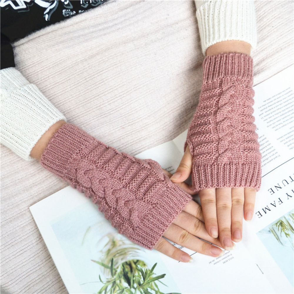 Winter Outdoor Riding Warm Short Bamboo Half Finger Arm Sleeve -