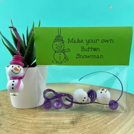 Create Your Own Button Snowman – Fun DIY Christmas Ornament Kit for Family Craft Time & Holiday Décor - GetPhotoSocksUk