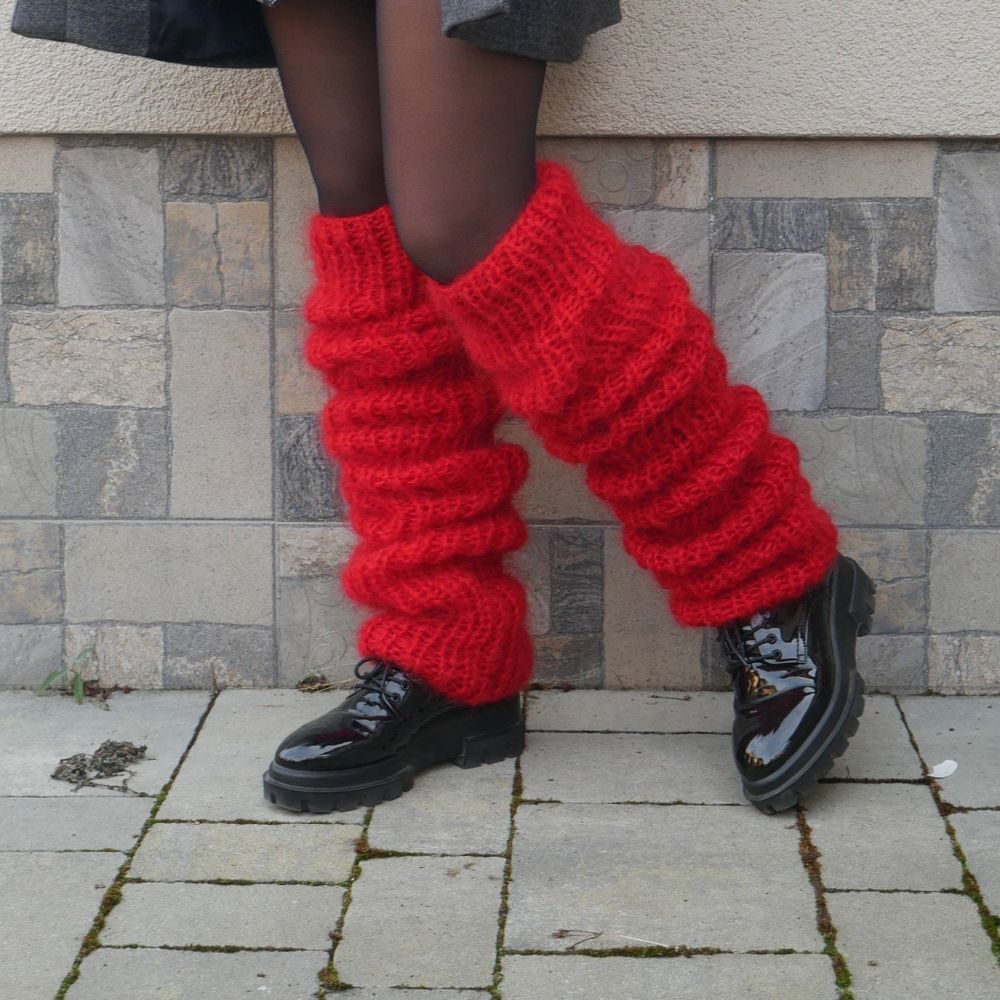 Knitted Over The Knee Socks Women Winter Leg Warmers Long Tube Pile Socks -