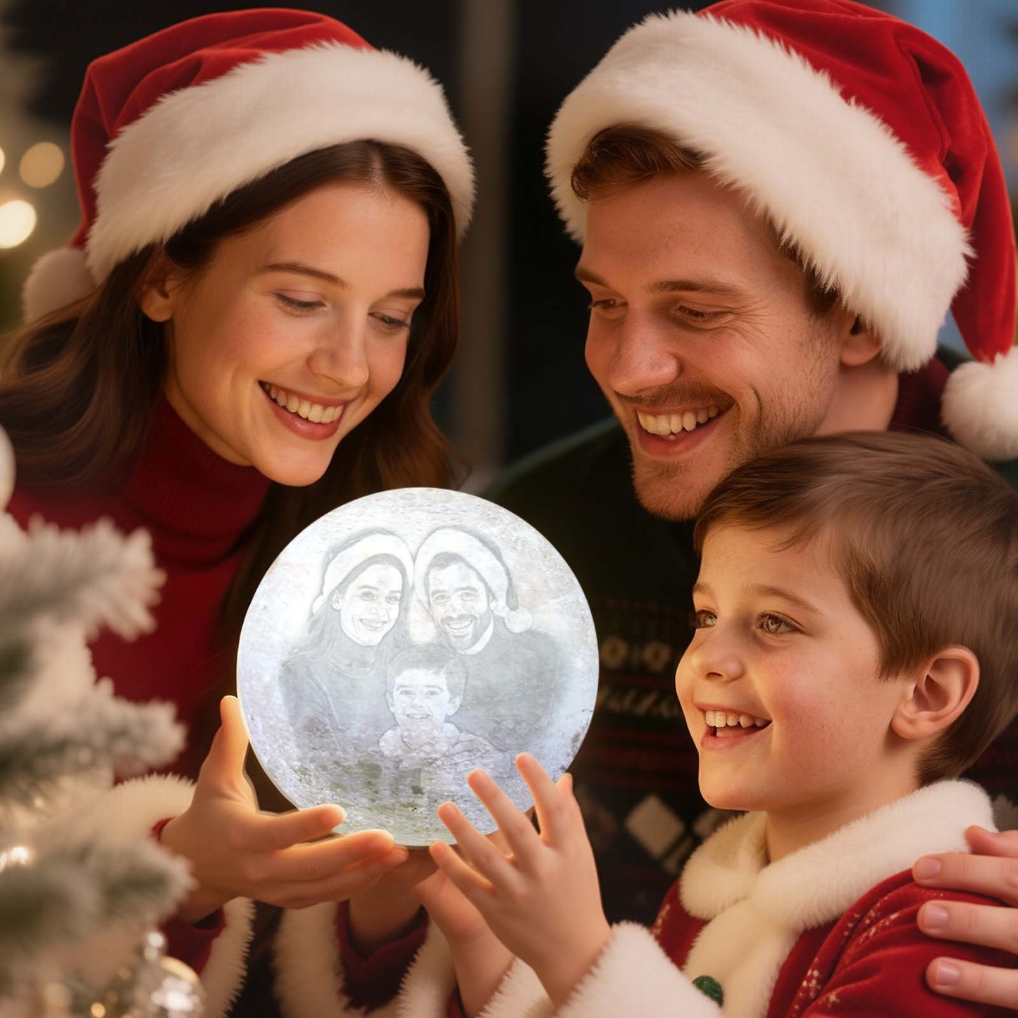 Christmas Gift Personalized 3D Photo Moon Lamp Printed Picture Light Moon Painting Lights Gifts 