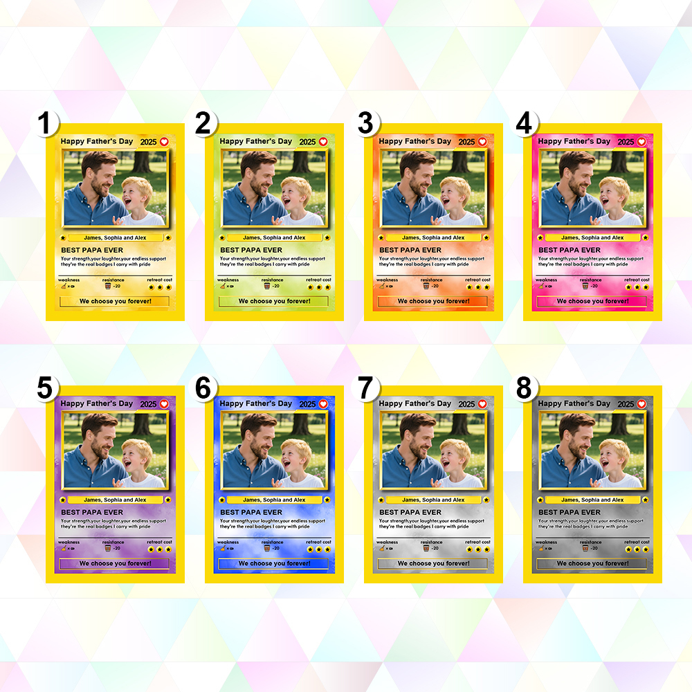 We Choose You Forever Custom Poke Card Fathers Day Gift For Poke Loving Dads Gift For Dad - GetPhotoSocksUk