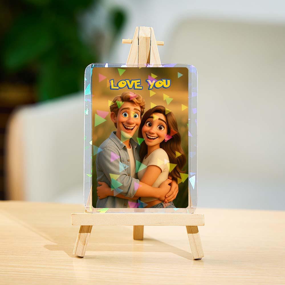 Personalized Couple Cartoon Style Card Present Turn Your Photo into a Unique Collectible Gifts for Lover - GetPhotoSocksUk