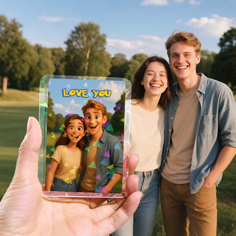 Personalized Couple Cartoon Style Card Present Turn Your Photo into a Unique Collectible Gifts for Lover - GetPhotoSocksUk