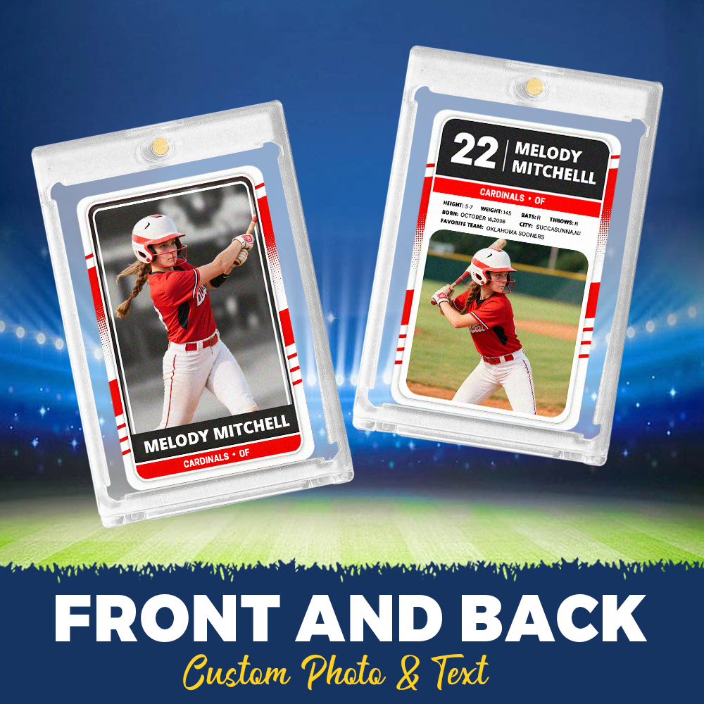 Custom Athlete Trading Card  Kids Sport Photo Card with Personalized Details Perfect Gift for Players & Teams - GetPhotoSocksUk