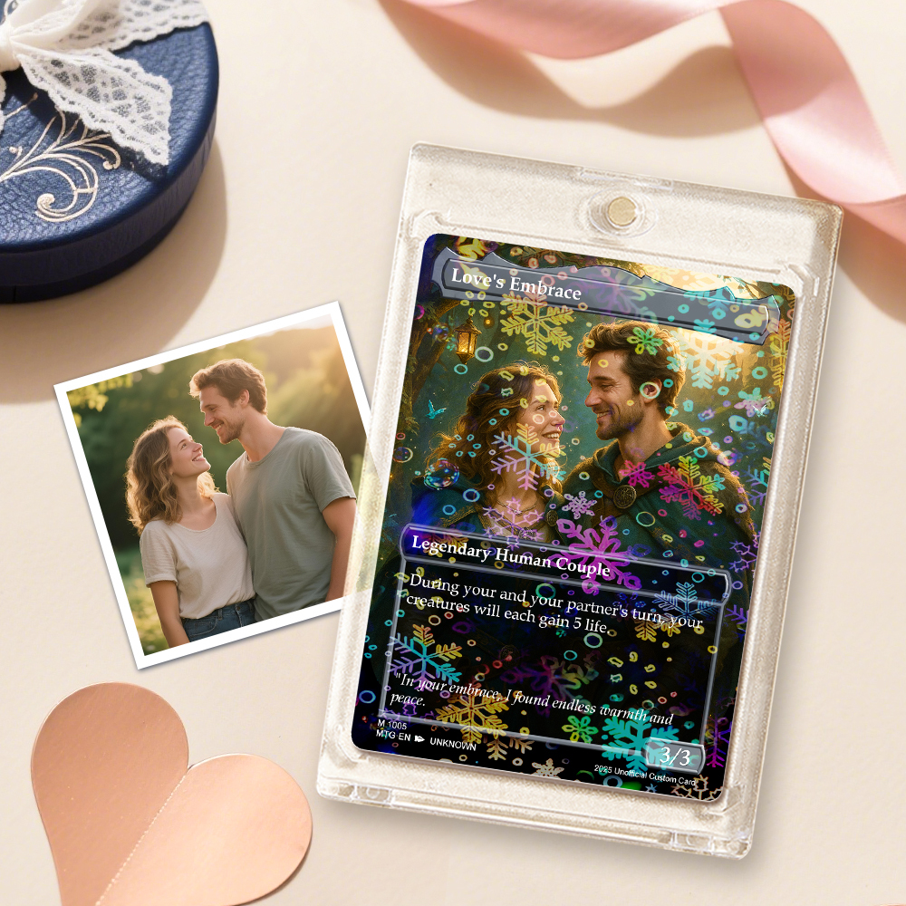 Custom Cute Pet Trading Card Personalized Cartoon Acrylic Card Gift With Optional Film Styles - GetPhotoSocksUk