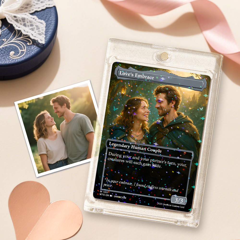 Custom Cute Pet Trading Card Personalized Cartoon Acrylic Card Gift With Optional Film Styles - GetPhotoSocksUk