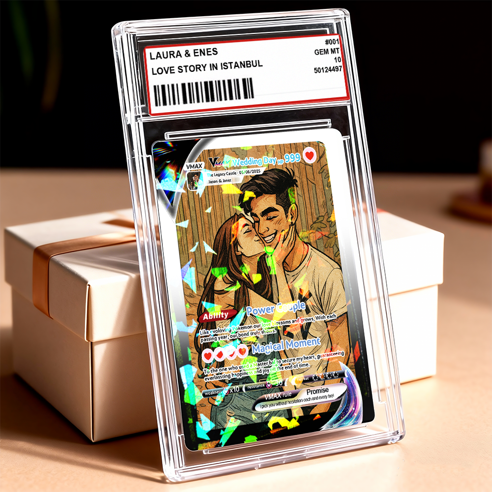 Custom Anime Couple Card Romantic Valentine Gift for Couple Unique Collectible Keepsake Gift - GetPhotoSocksUk