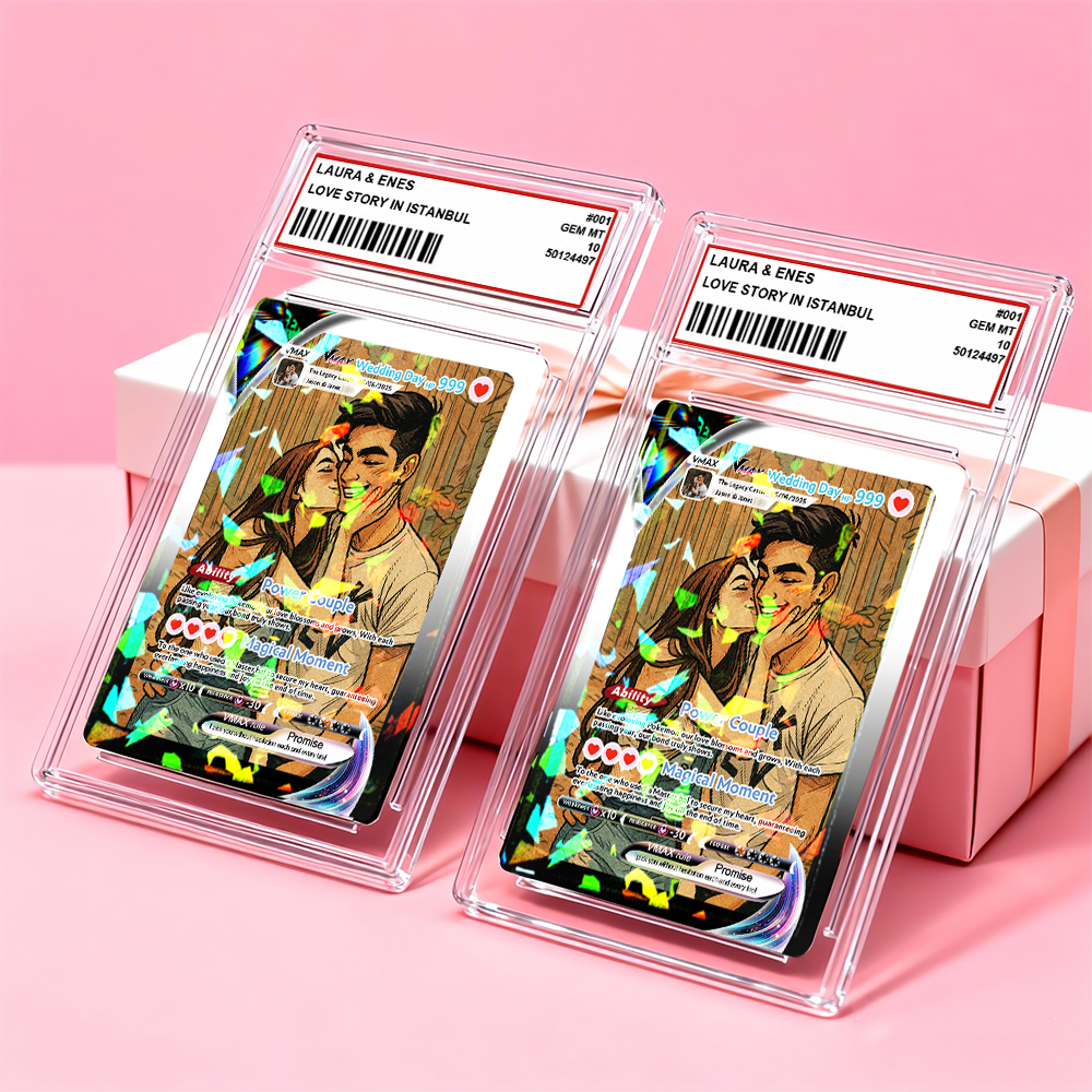 Custom Anime Couple Card Romantic Valentine Gift for Couple Unique Collectible Keepsake Gift - GetPhotoSocksUk