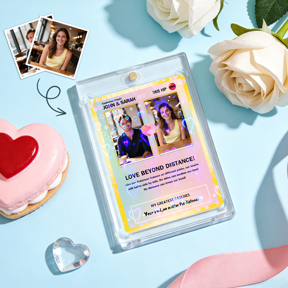 Custom Couple Card Romantic Anniversary Gift for Couple Unique Collectible Keepsake Couple Photo Puzzle Style Card - GetPhotoSocksUk