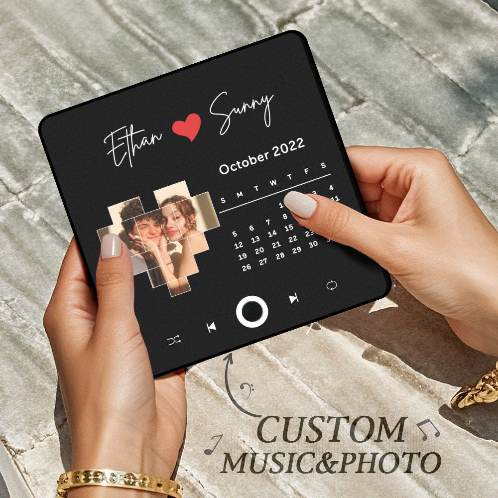 Custom Valentines Photo Album Fridge Magnet Music Wall Photo Sticker Music Movement That Can Be Played Without Cell Phone Music Fridge Magnet Pro Can Play Songs Couple Gift - GetPhotoSocksUk
