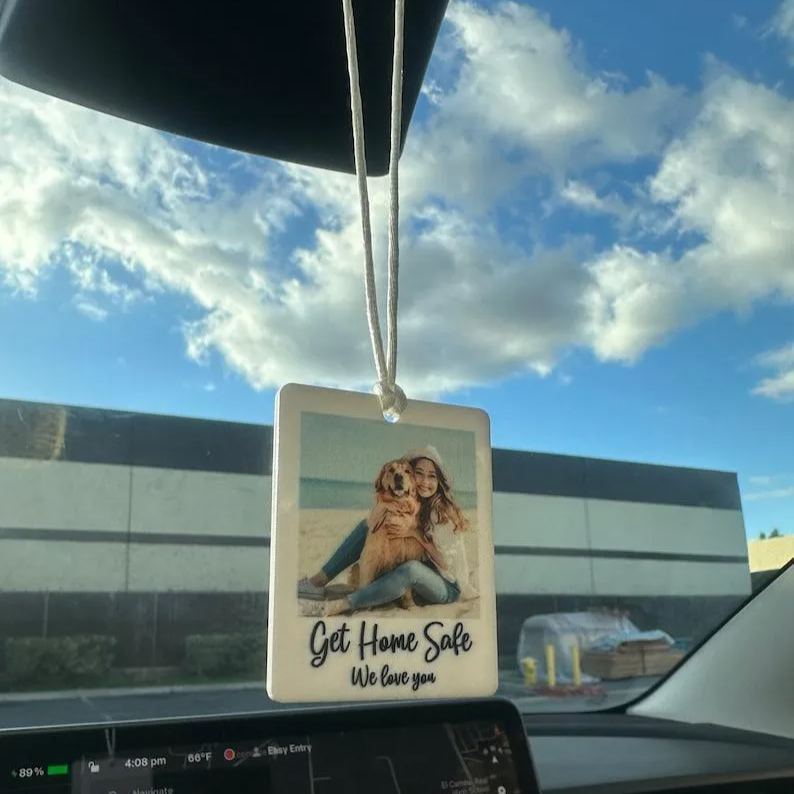 Photo Car Ornament, Dog Portrait Ornament, Pet Car Ornament Personaliz