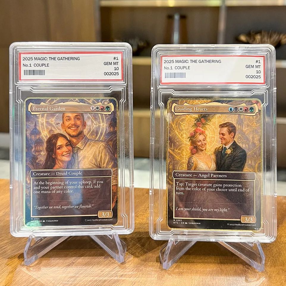 Custom Anime Couples Magic Card Personalized Photo Magic Anime Card Gift for Couples - GetPhotoSocksUk