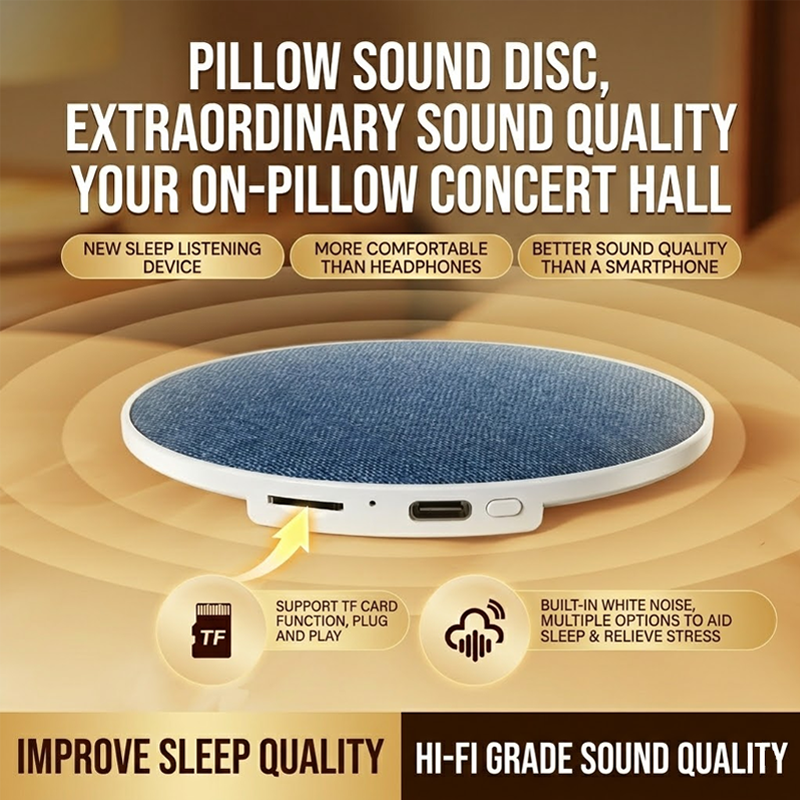 2026 New Sleep Pillow Speaker, Bluetooth Pillow Speaker Custom Birth Flower Ultra-Thin Stereo Bass with Timer and White Noise Sleep Aid Function, Sleep Headphones for Adult - GetPhotoSocksUk