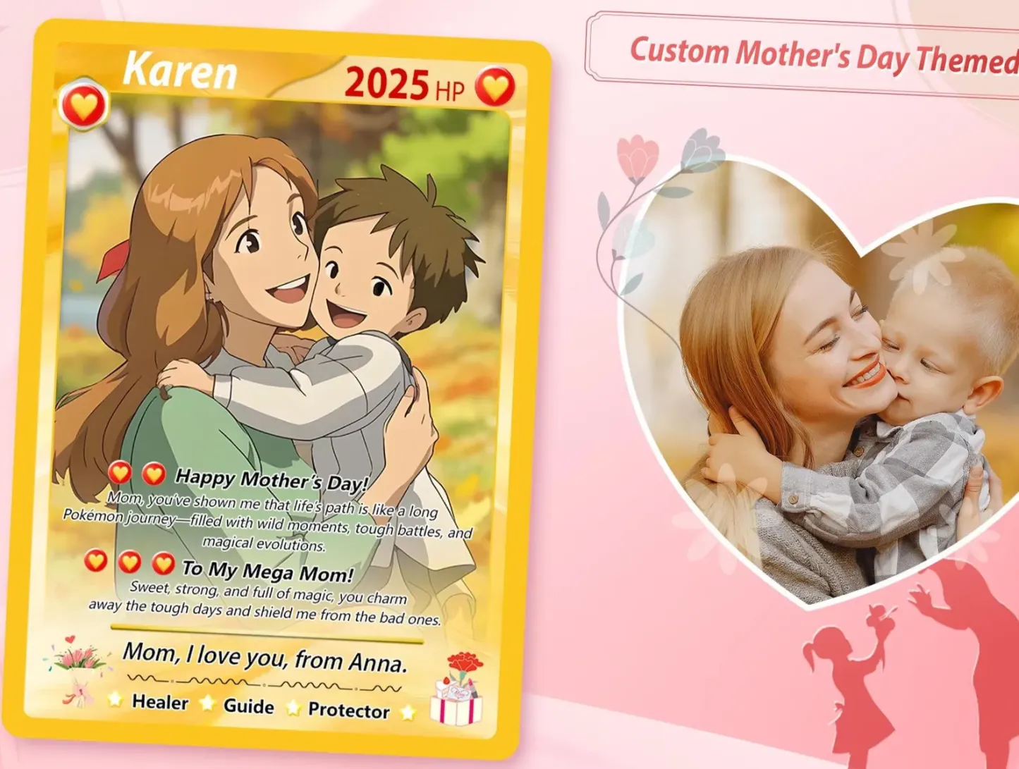 Custom Mother's Day Game Cards, Mother's Day Gifts Photo Cards  Gift for Gamer Mom