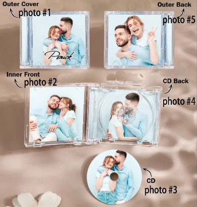 Custom CD & Jewel Case Custom Songs| Valentines, Anniversary Wedding Gift Custom 5/10/16 Songs CD Mixtape | Personalized Custom CD Album - GetPhotoSocksUk