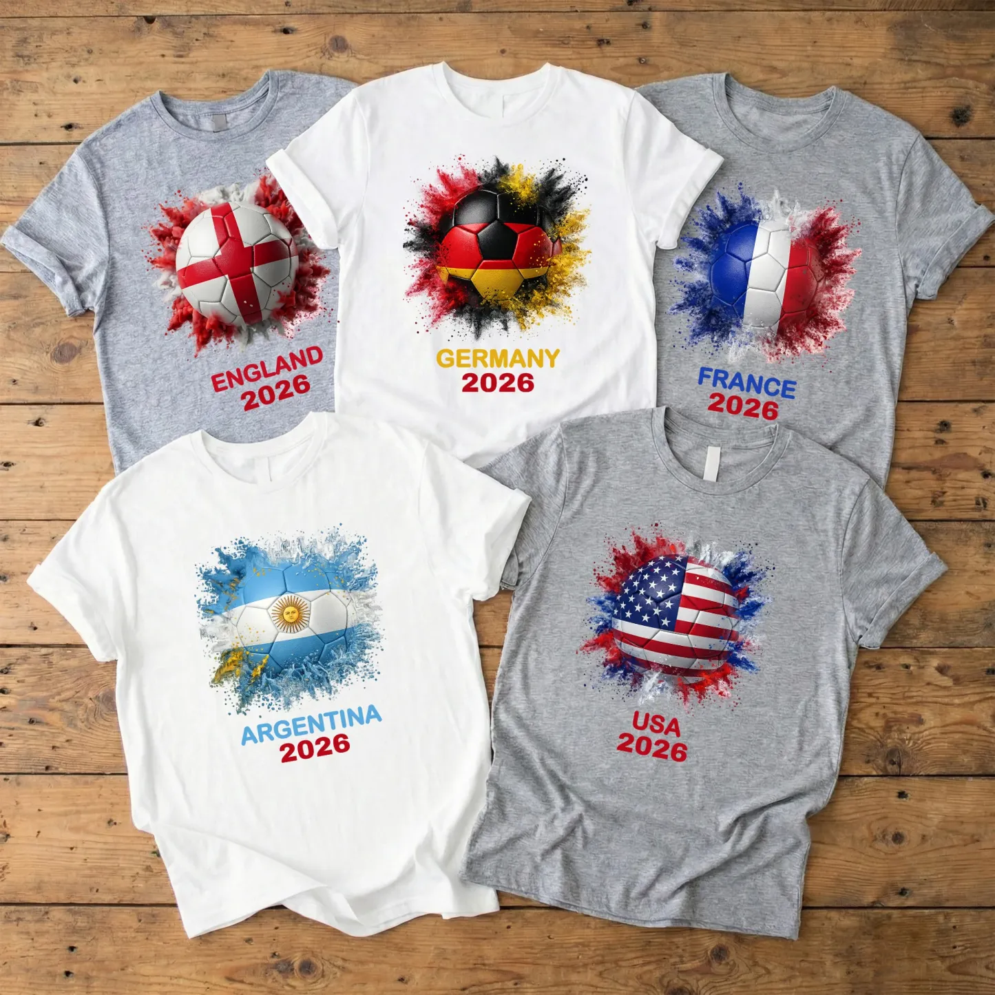 Soccer 2026, Custom Football Nation Flags - Personalized Shirt Unisex Hoodie - GetPhotoSocksUk