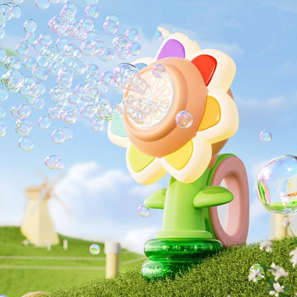 Seven-Color Flower Machine | Internet Celebrity Auxiliary Handheld Electric Bubble Gun Stick