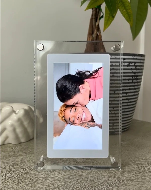 Digital Photo Frame Transparent Acrylic Video Electronic Stage Photo Album