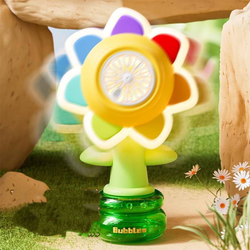 Seven-Color Flower Machine | Internet Celebrity Auxiliary Handheld Electric Bubble Gun Stick