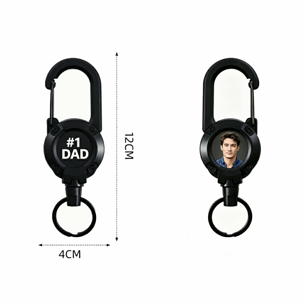 Multifunctional Retractable Carabiner Keychain – Strong Steel Wire Key Reel Clip for Outdoor, Camping, Hiking & Everyday Carry - MyCameraRollKeychain