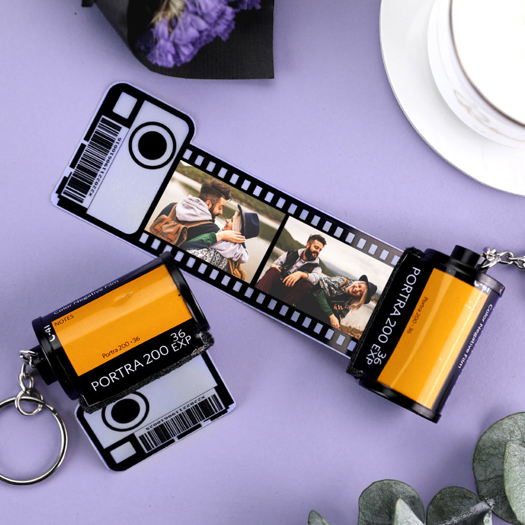 Anniversary Gifts Keychain Multiphoto Colorful Camera Roll Keychain Romantic