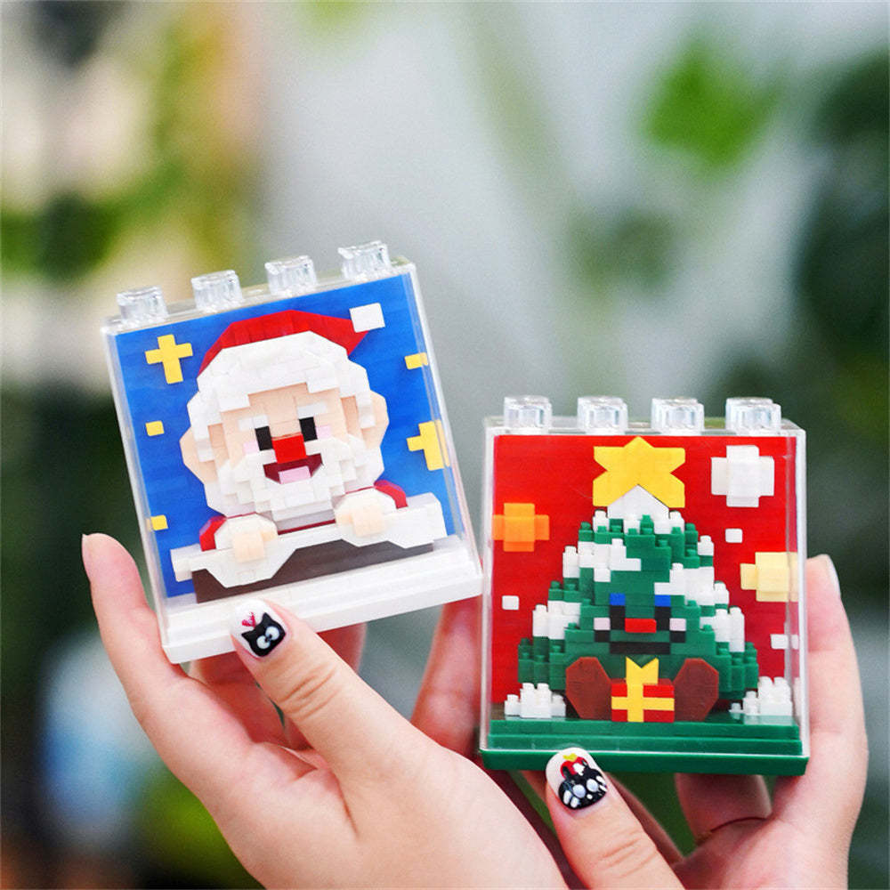 Christmas Building Block Toys with Cover Christmas Block Toys Gift for Kids - MyCameraRollKeychain